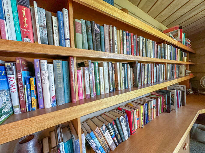 Library of books in Bedroom 2.