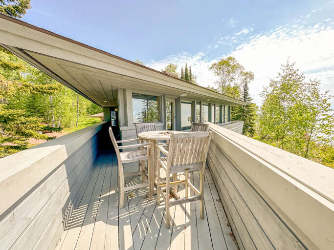 Deck area off of the kitchen.