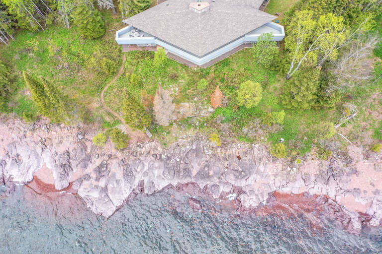 Seagull House close to the Lake Superior Shoreline.