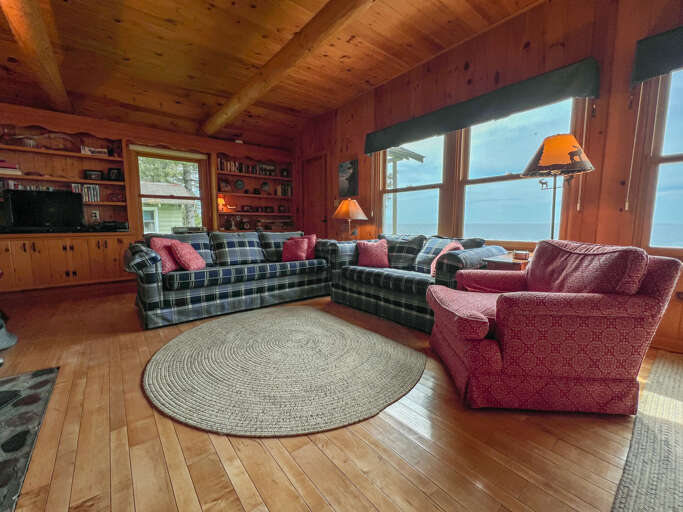 Enjoy Lake Superior views from the living room.