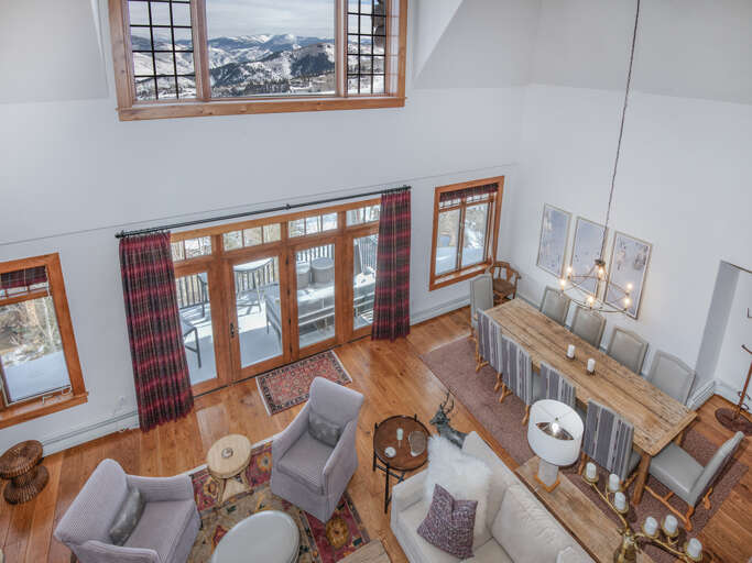 Main living area view from upstairs