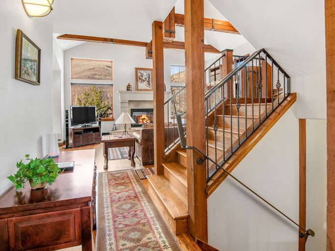 Stairs up to Main Bedroom