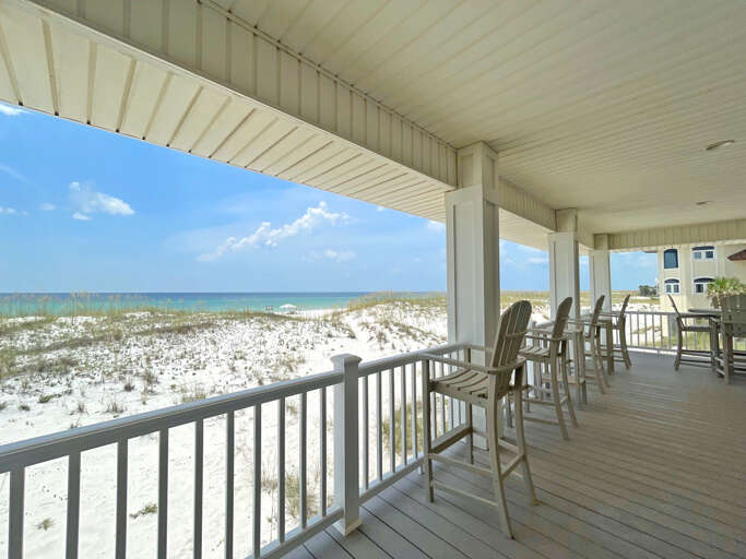 Seaside Seat Setup Showing Sprawling Sandy Shore