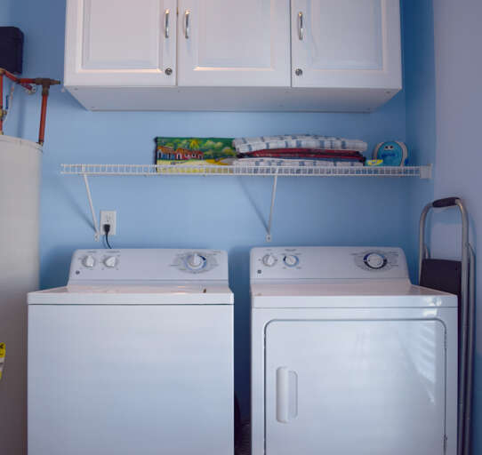 The laundry room is located on the main level.