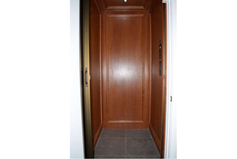 This home has an elevator that services all floors.