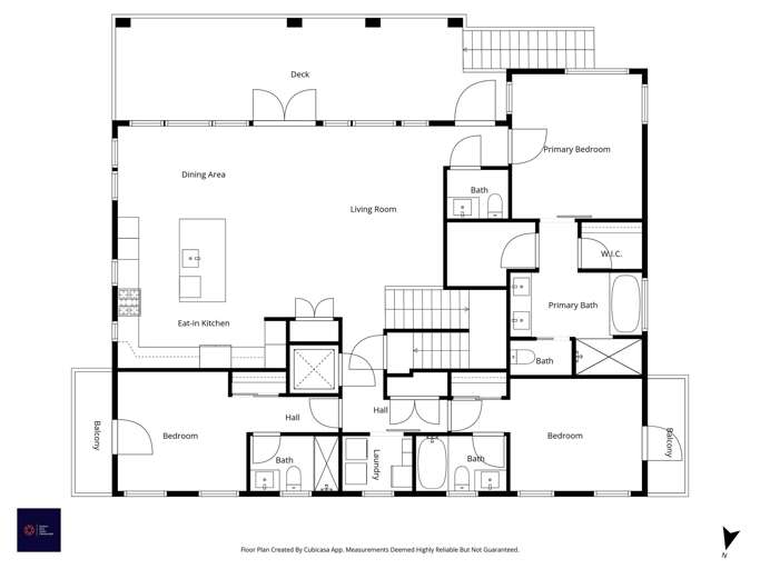Blueprint Of A Building With Labeled Living Spaces