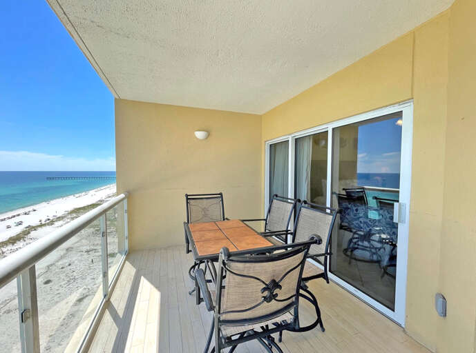 Beachfront Balcony With Table And Chairs Beachfront Balcony With Table And Chairs