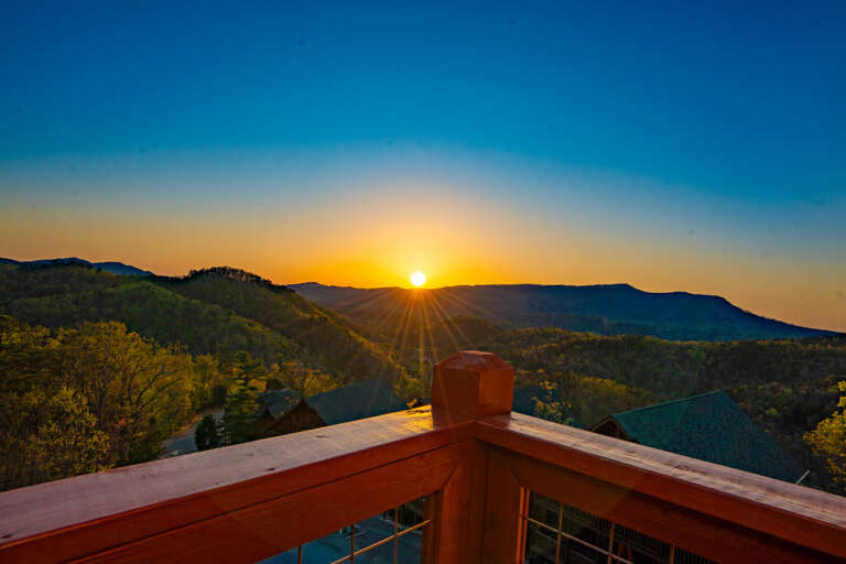 Sunrise Silhouettes Scenic Slopes, Balcony View