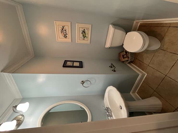 half bath off the living area
