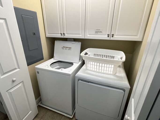 washer and dryer upstairs