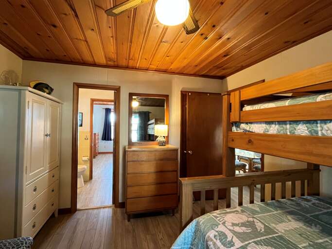 19 - bedroom 2 - bunk bed - double bottom twin top and a twin bed.