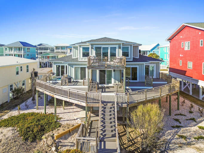 Aerial View Beach to Unit 1-3