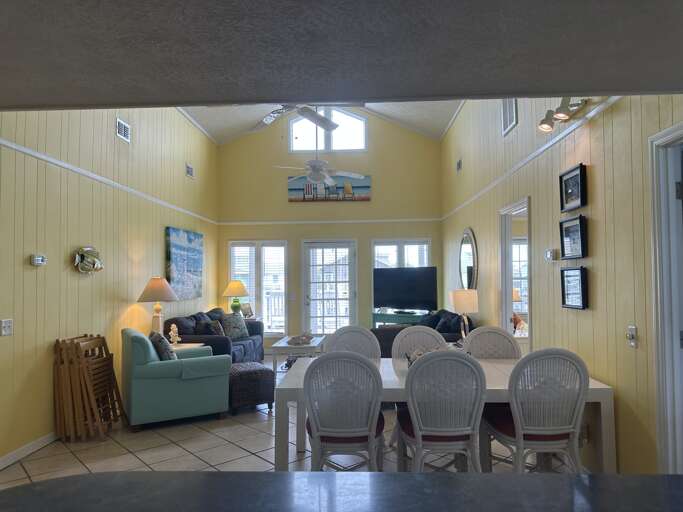 Livingroom and dining room from kitchen