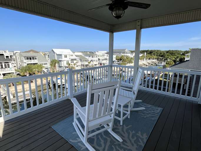 deck off bedroom 5 - upstairs - canal side