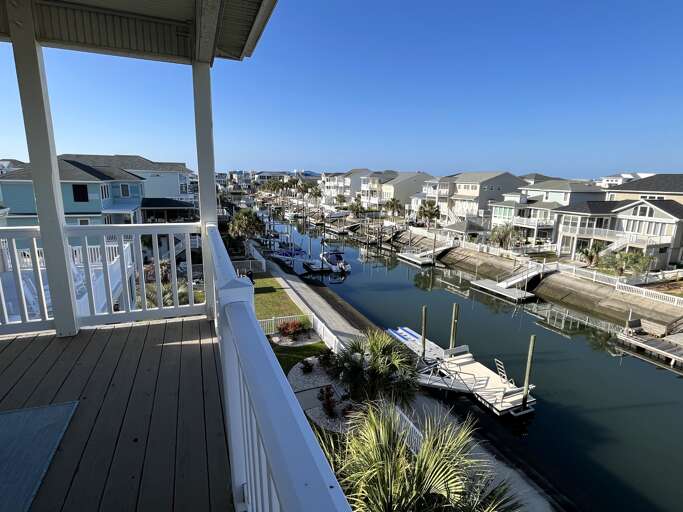 view from upper canal side deck