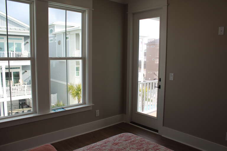 Bedroom 4-4 View and Door to Deck