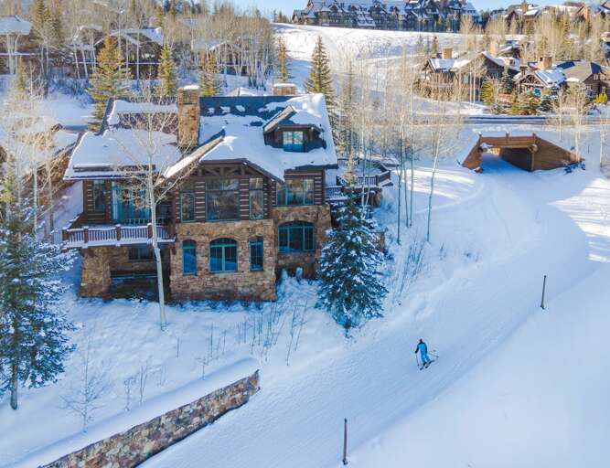 Winter views on a ski path