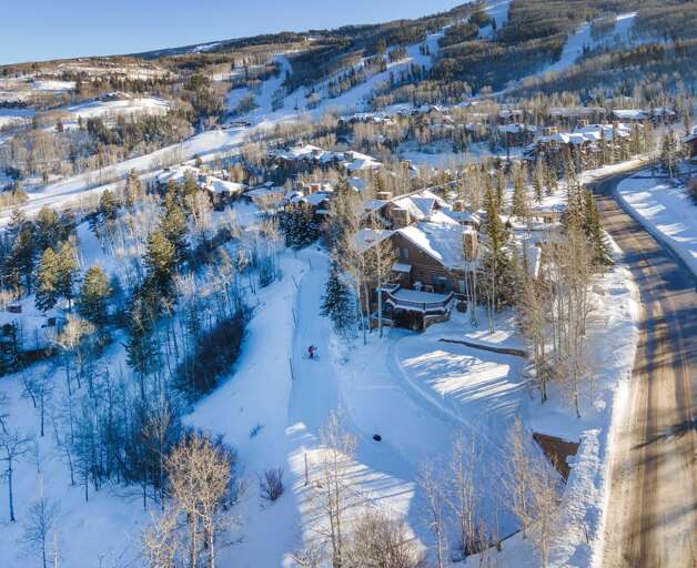 Winter views skiing by the house