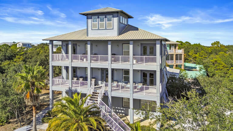 Triple-tiered Structure Surrounded By Trees