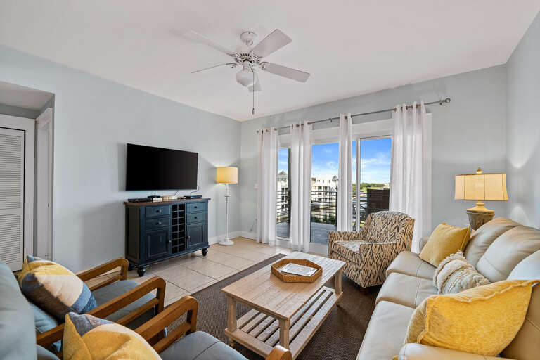 Clean Living Space, Lush Outside Light, Soothing Sofa Sets, Breezy Balcony View