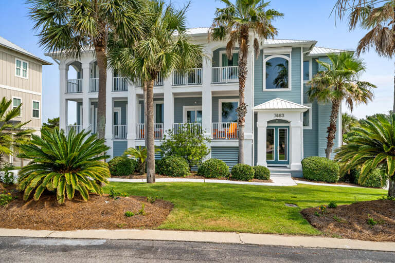 Palm-lined Path To Pristine Vacation Rental Residence