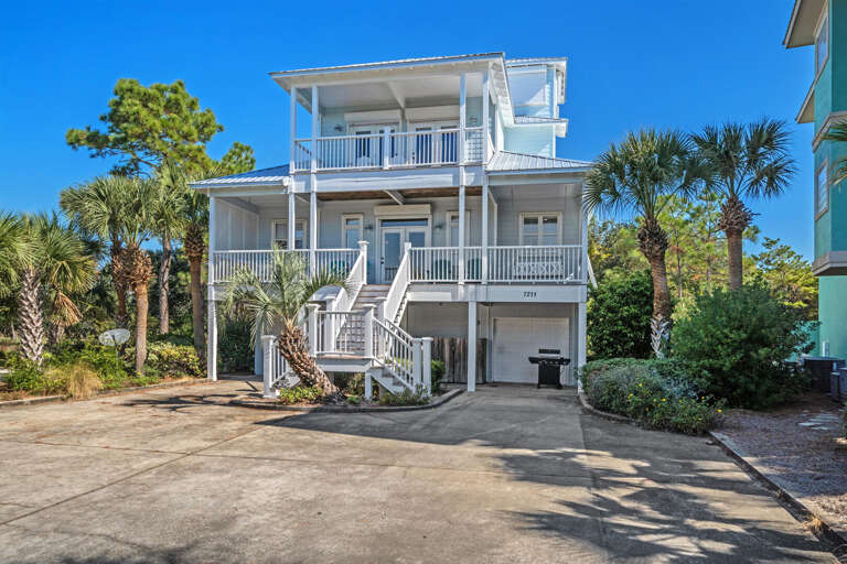 Three-tiered Vacation Rental Nestled Amid Lush Pines
