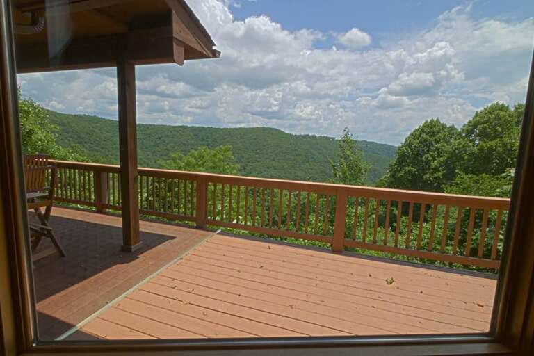 Mountain views from the deck