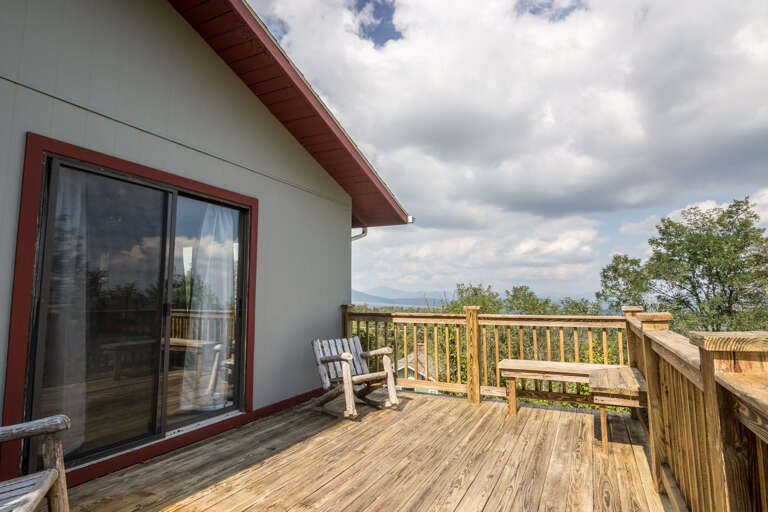 Deck with mountain views