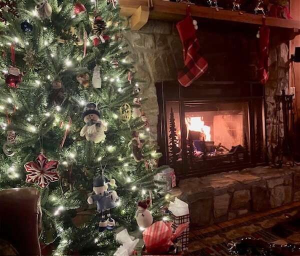 Holiday warmth by the fire!