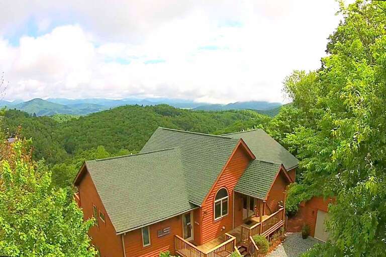 Birds eye view of the home