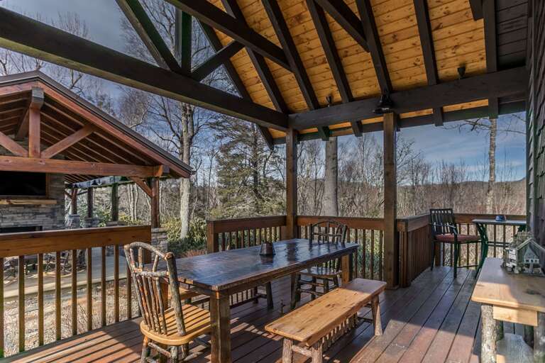 Outdoor deck with table and chairs Outdoor deck with table and chairs