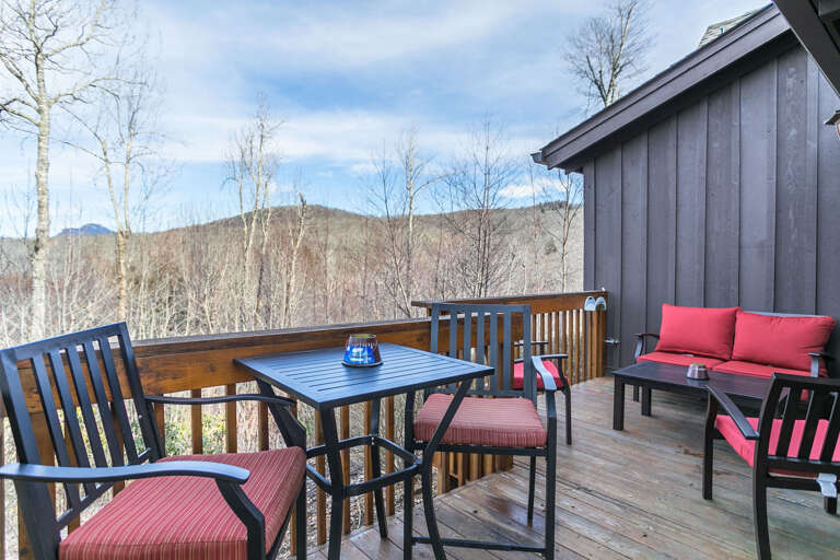 Outdoor seating on deck Outdoor seating on deck