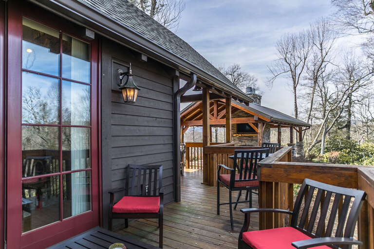 Outdoor seating on deck Outdoor seating on deck