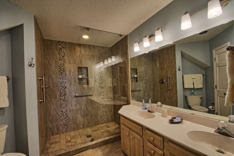 Master bathroom with step-in shower