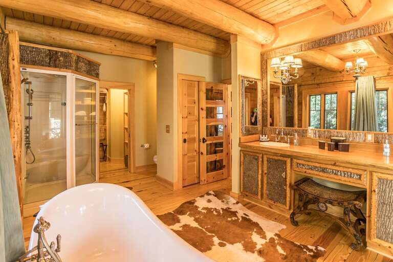 Master bathroom with soaking tub
