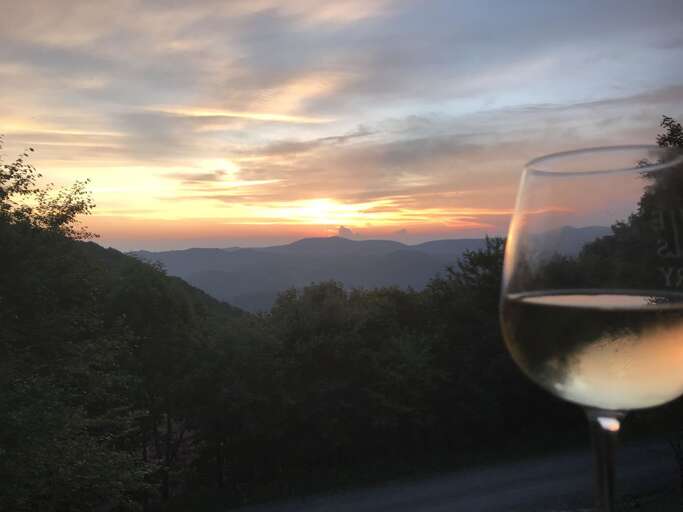 Mountain views from the porch