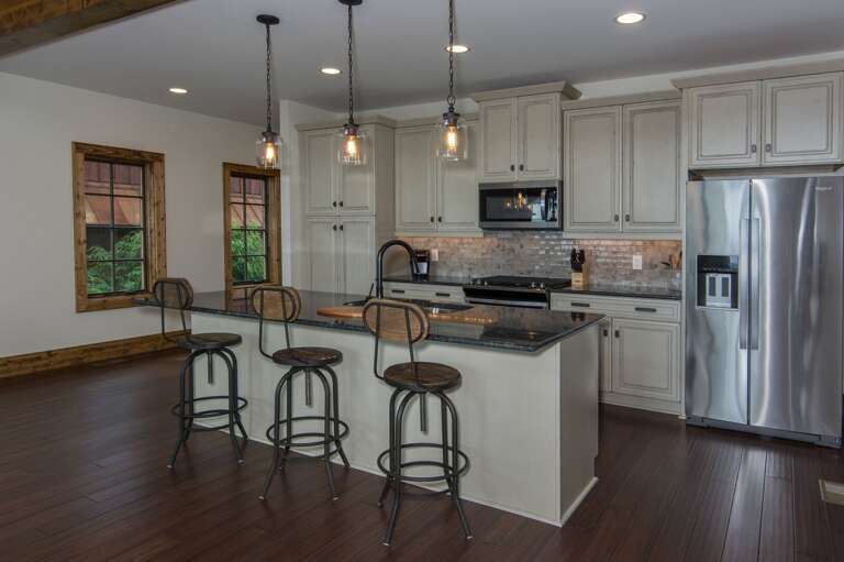 Custom Kitchen with Bar Custom Kitchen with Bar