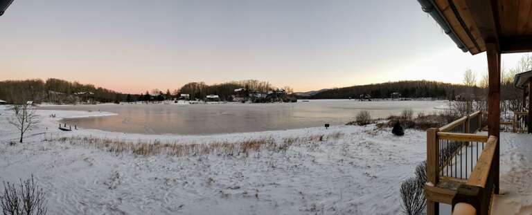 Panoramic of the lake from the house