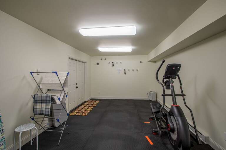 Exercise room on main level