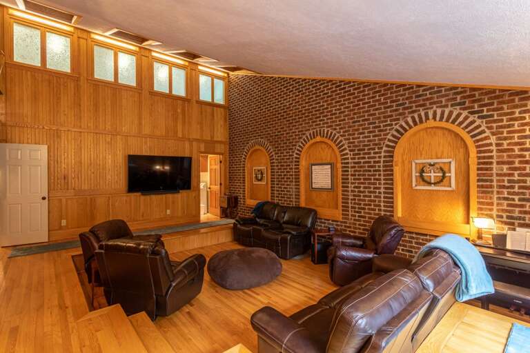 Living area with large screen TV Living area with large screen TV