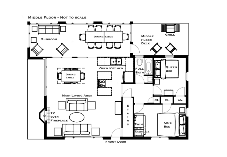 Floor Plan Of A Vacation Rental