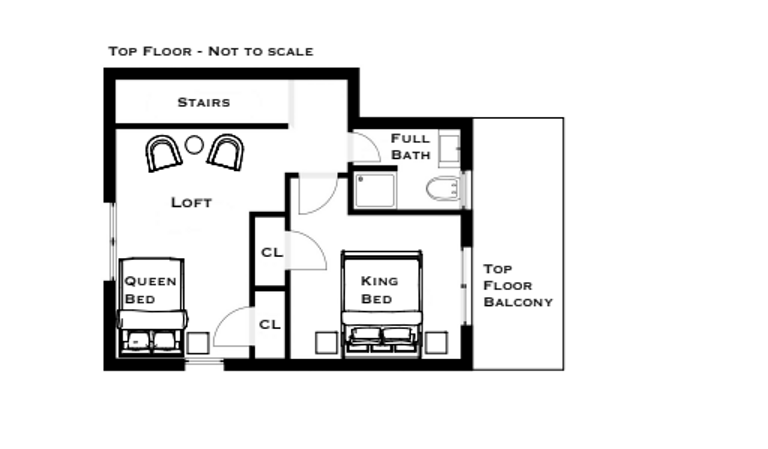 Top Floor Layout Of A Vacation Rental