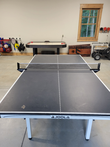 Table Tennis Table In Interior Space