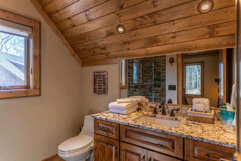 Full bath over the garage