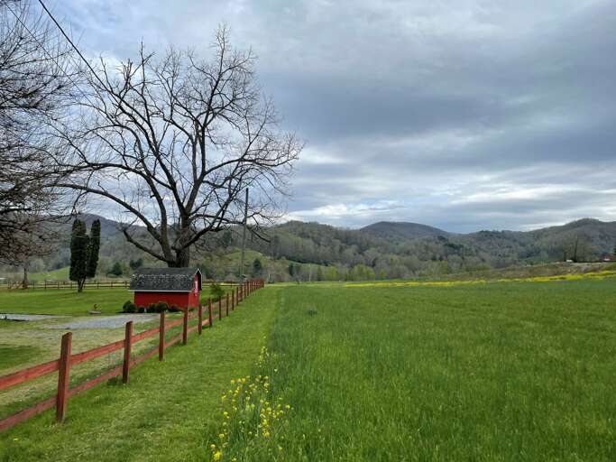 Mowed walking path for neighborhood