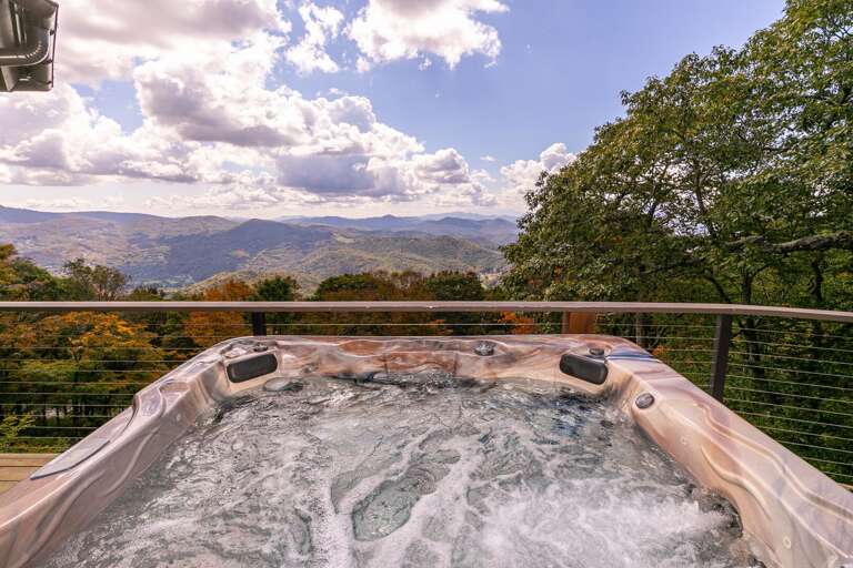 Outdoor Jacuzzi With Mountain View