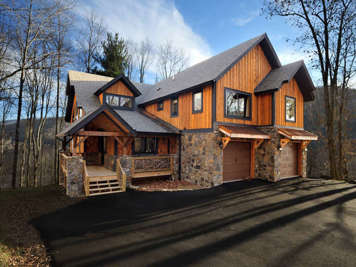 The Cedar Rock Townhomes are one large home split down the middle into two mirror image townhomes with no adjoining doors or porches.