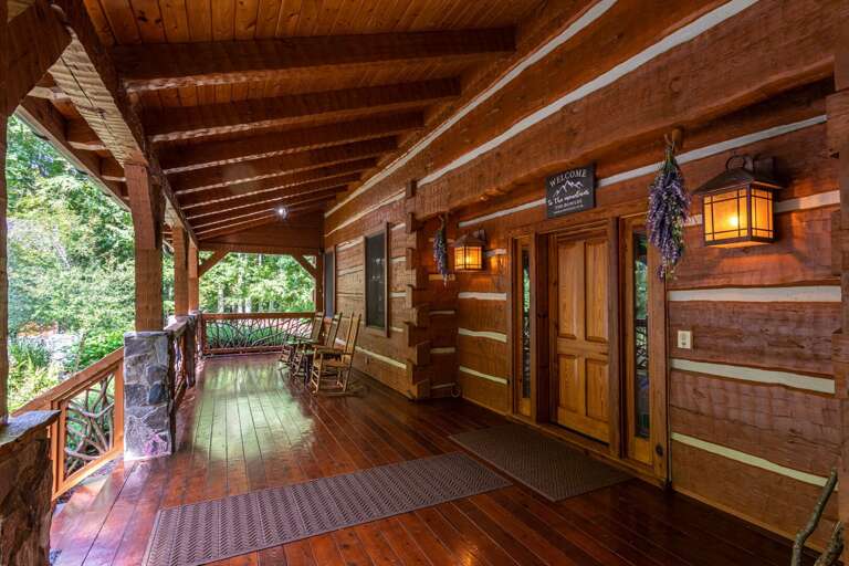 Front porch entrance to Matney Ridge Estate.