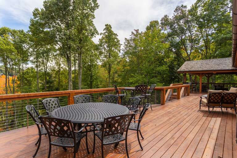Uncovered main level back porch.