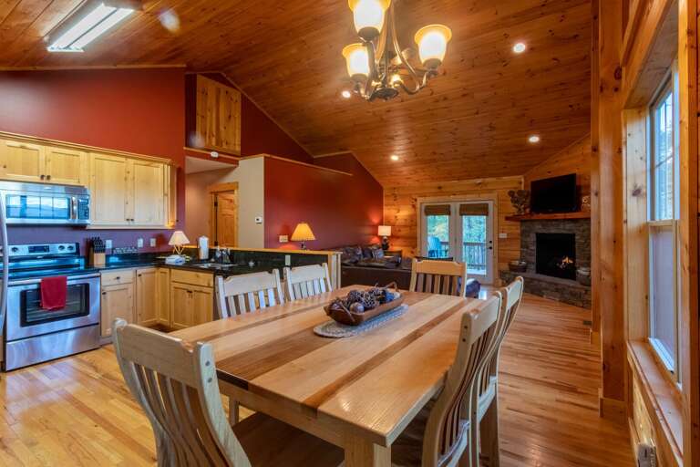 Dining table seats up to 6 guests!
